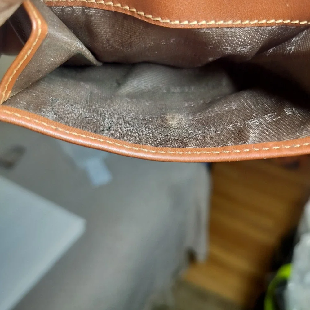 Burberry Haymarket‎ Check Bifold Wallet Brown Leather Trim Made in Italy